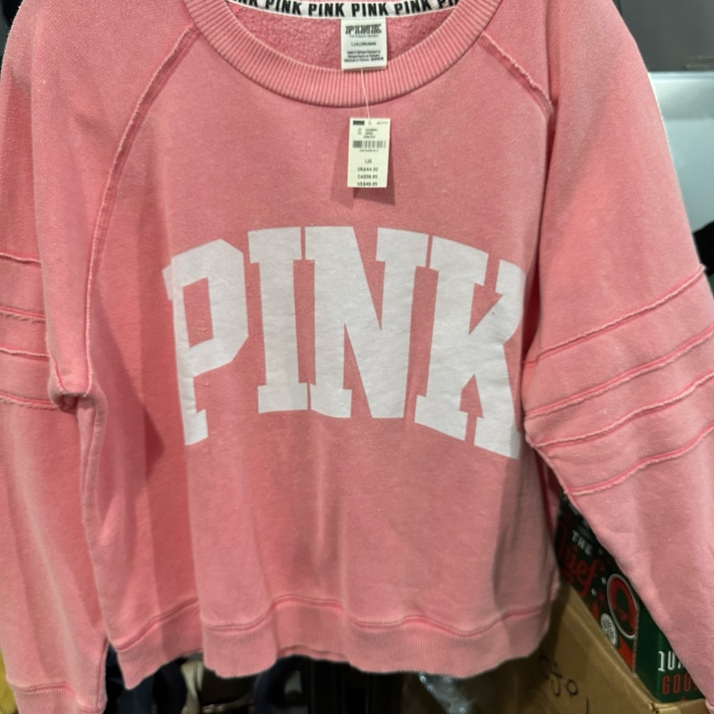 PINK Victoria's Secret Soft Pink Crew Neck Sweater